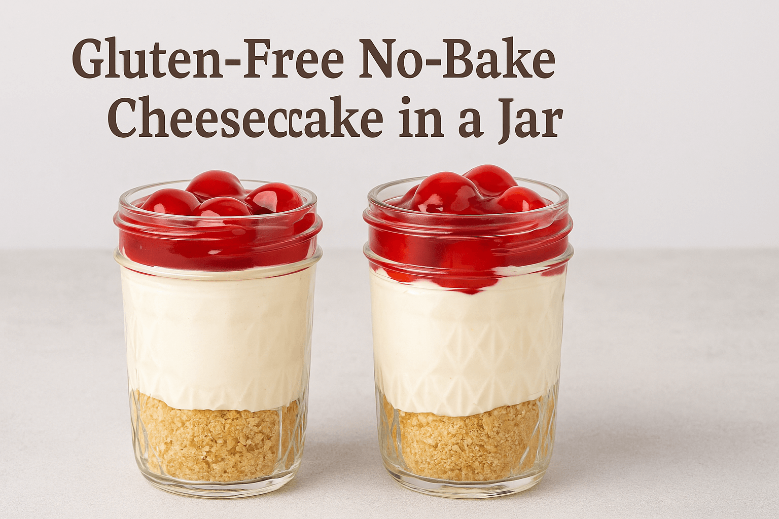 No-Bake Cheesecake Jars (Gluten-Free + Easy)